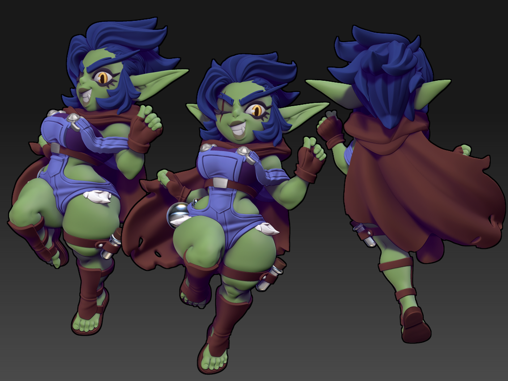 Миниатюры Девушки гоблины 32мм 75мм 100мм goblin girl