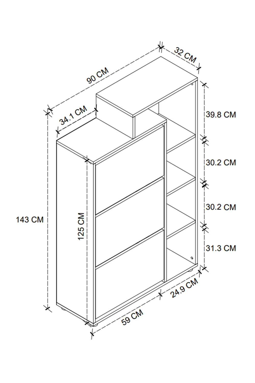 Обувница LEGO - белая