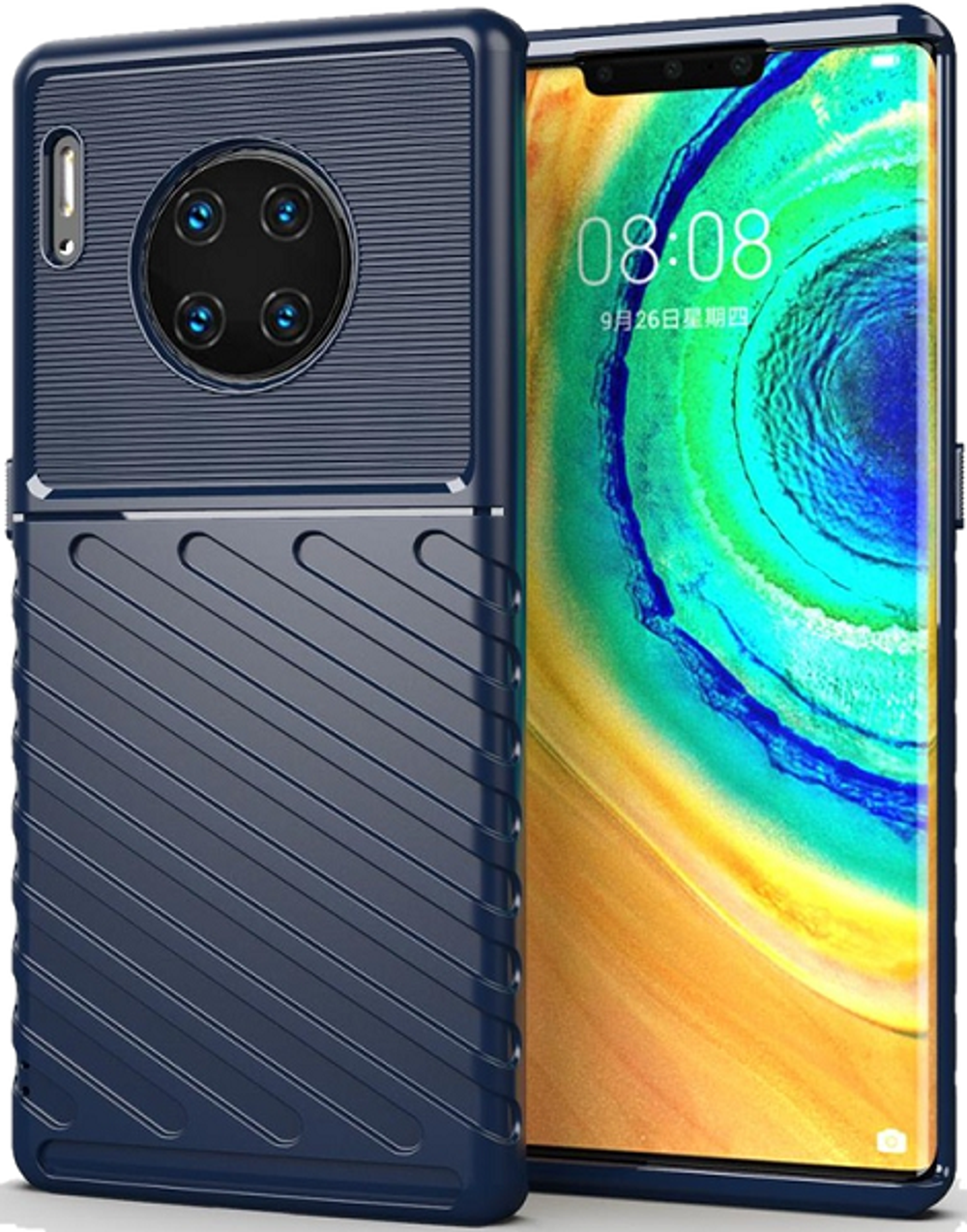 Чехол для Huawei Mate 30 Pro (Mate 30 RS) цвет Blue (синий), серия Onyx от Caseport