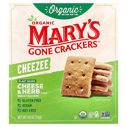 Mary's Gone Crackers, органические крекеры-снеки, сыр и травы, 113 г (4 унции)