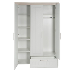 Трехстворчатый шкаф Roba Helen белый/светло-серый