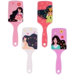 Расческа массажная прямоугольная форма «КОЛЛЕКЦИЯ ИМАНИ - ЭЛЬСА», микс 4 дизайна, 24*7,5см (PVC упаковка)