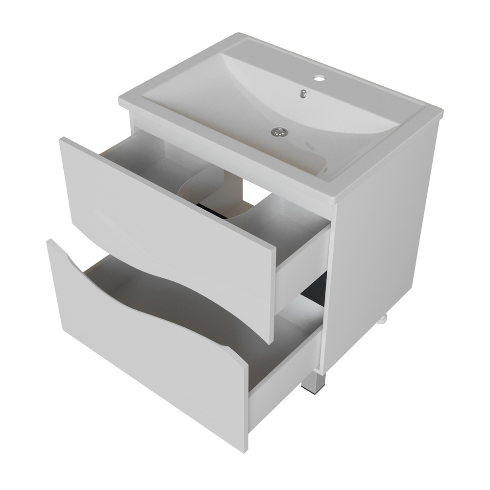 Тумба д/ванной "Лайф-60"  под раковину Марго-60 (MIXLINE) (ПВХ)