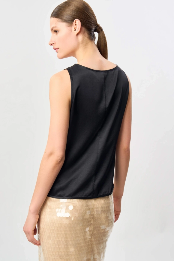 Топ без рукавов из шелка