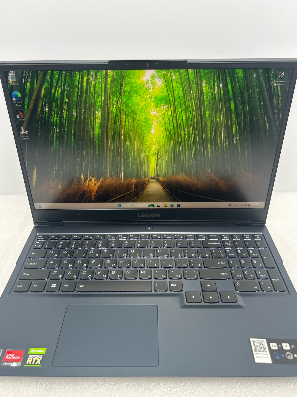 Ноутбук Lenovo Legion 5-15ACH6H (82JW003CRK) 15.6"/ AMD Ryzen 5 5600H/RAM 16 GB/512 GB/Nvidia RTX3050 4GB/1920x1080/IPS 165Hz/DOS/Подсветка кл-ры:LED/синий. Состояние: Уценка/небольшие след. на матрице от клавиатуры/B1