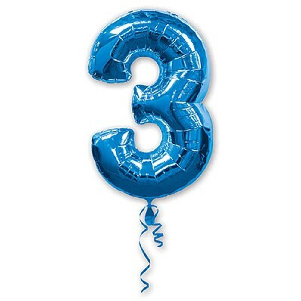 Цифра "3" (цвет на выбор) 1 шт