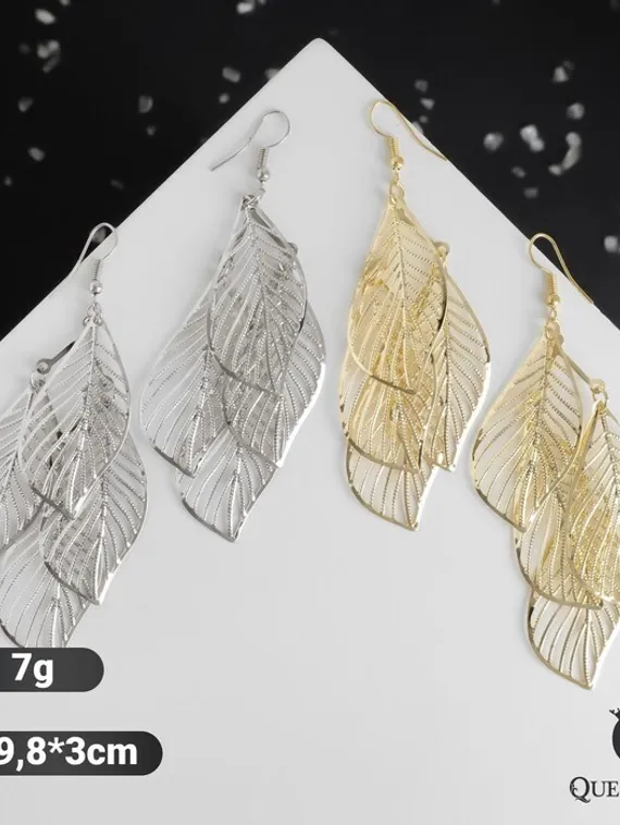 Серьги висячие &quot;Шелест&quot; листопад, цвет МИКС