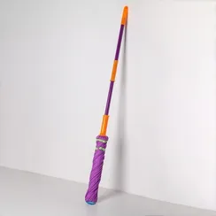 Швабра для мытья пола с отжимом Доляна, насадка из микрофибры, металлическая ручка 117 см, цвет МИКС