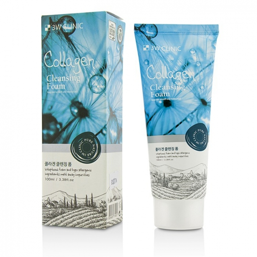 Пенка для умывания с коллагеном 3W CLINIC COLLAGEN CLEANSING FOAM (100ml)