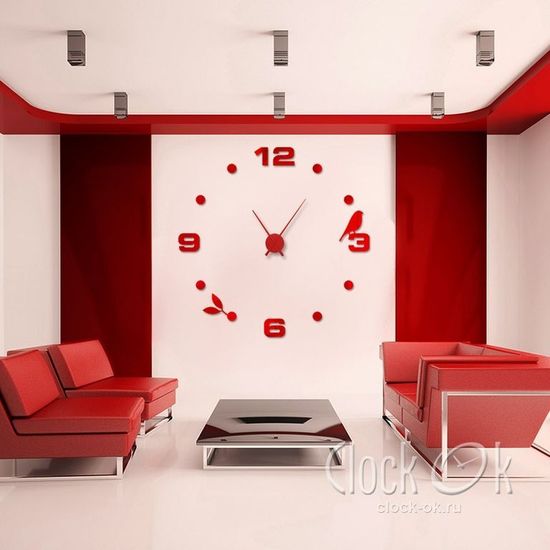 Настенные 3D часы Spring
