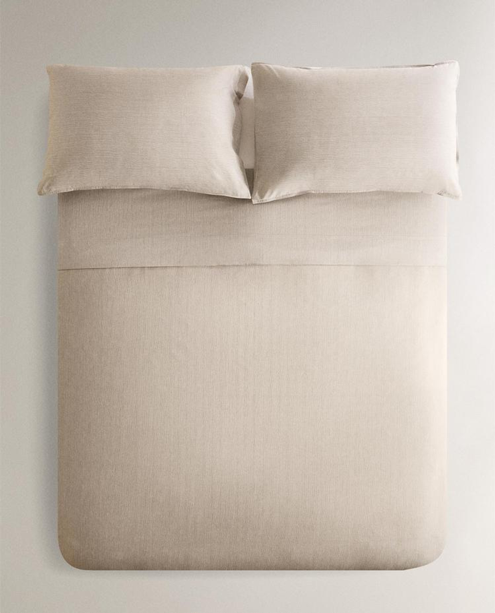 ZARA HOME ПОДОДЕЯЛЬНИК В ПОЛОСКУ, БЕЖЕВЫЙ