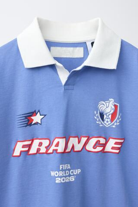 ZARA ФУТБОЛКА ПОЛО ФРАНЦИЯ FIFA WORLD CUP ™ 2026, СИНИЙ