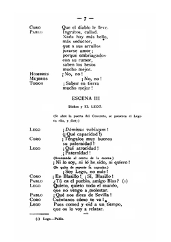 El lego de San Pablo. Zarzuela melodramática en tres actos, divididos en siete cuadros, en verso y prosa | Manuel Fernández Caballero