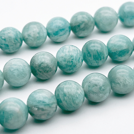 Амазонит бусины, диаметр около 9,6-9,8 мм, цена за 10 шт (1/4 нити)
