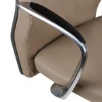 Кресло руководителя Helmi HL-E35 "Synchro Lux", экокожа серая, синхромеханизм, алюминий, до 150кг