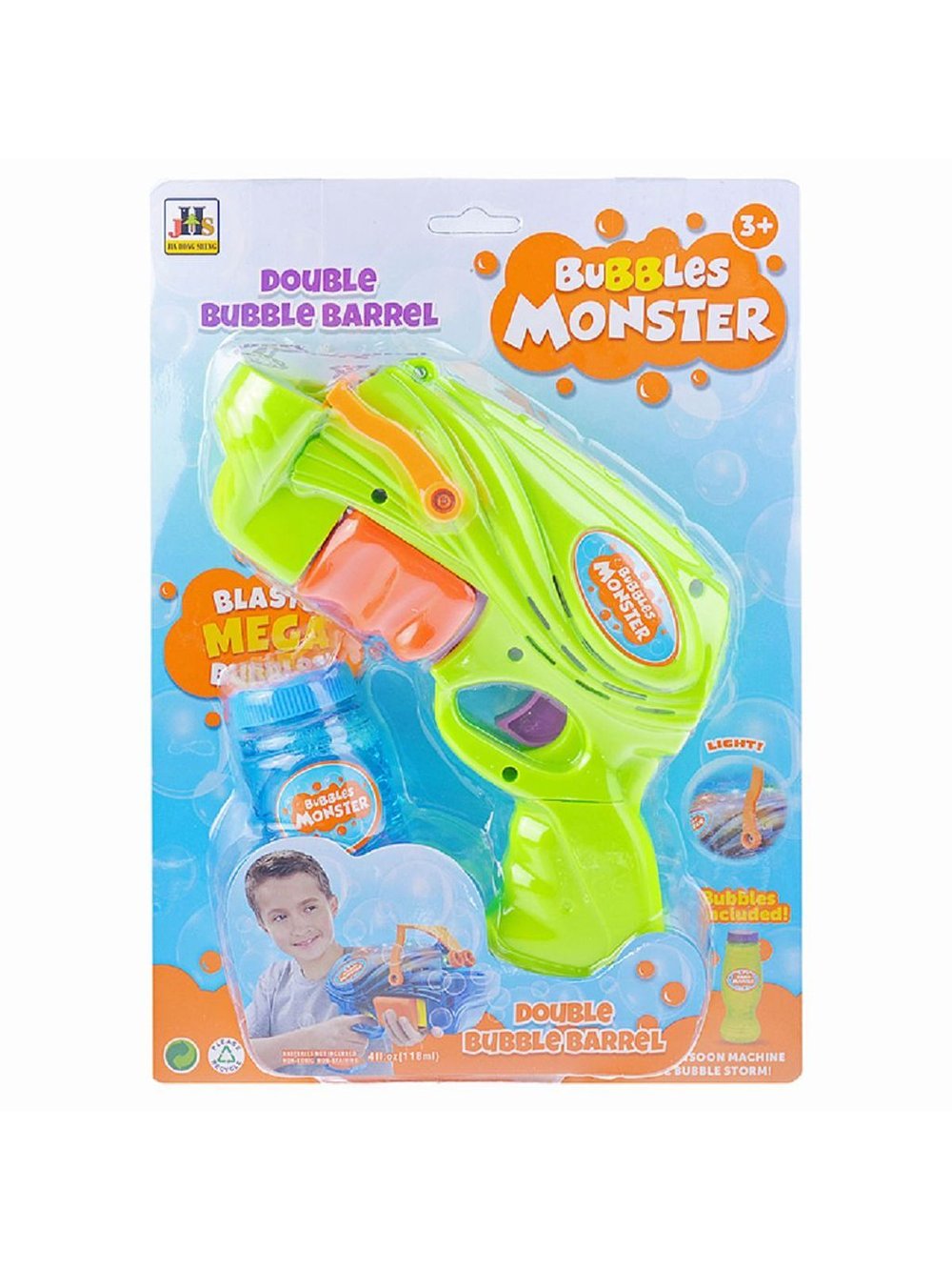 Пистолет с мыльными пузырями, (22х16х7 см.), на листе (668-1B)