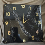 Подарочные часы — эпоксидная смола, мрамор, ручная работа