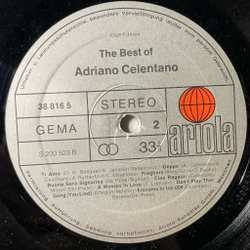 Винтажная виниловая пластинка LP Adriano Celentano The Best Of (Germany 1979) Azzurro