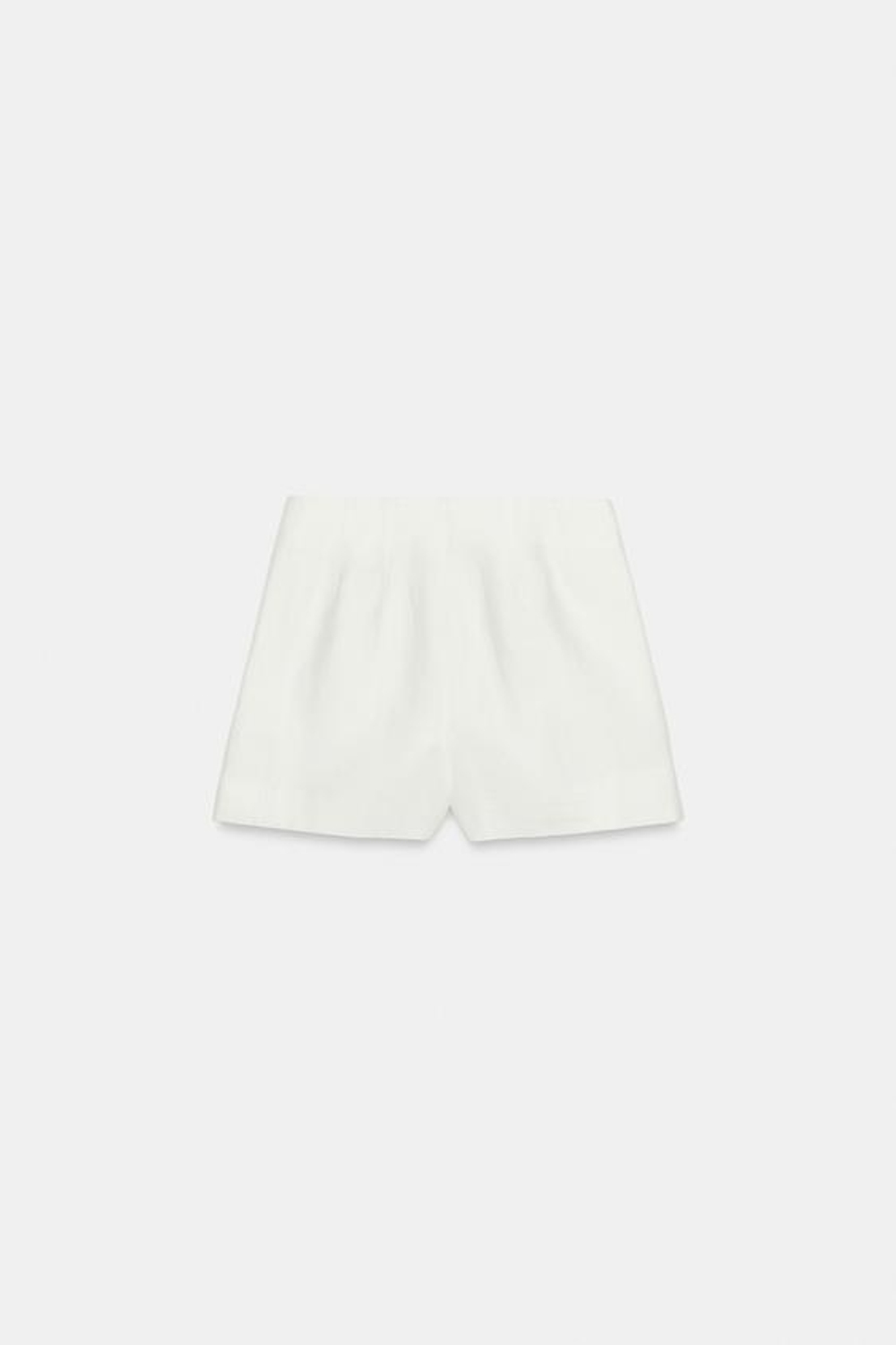 ZARA ШОРТЫ С ОБТЯЖНЫМИ ПУГОВИЦАМИ, ЖЕЛТОВАТО-БЕЛЫЙ