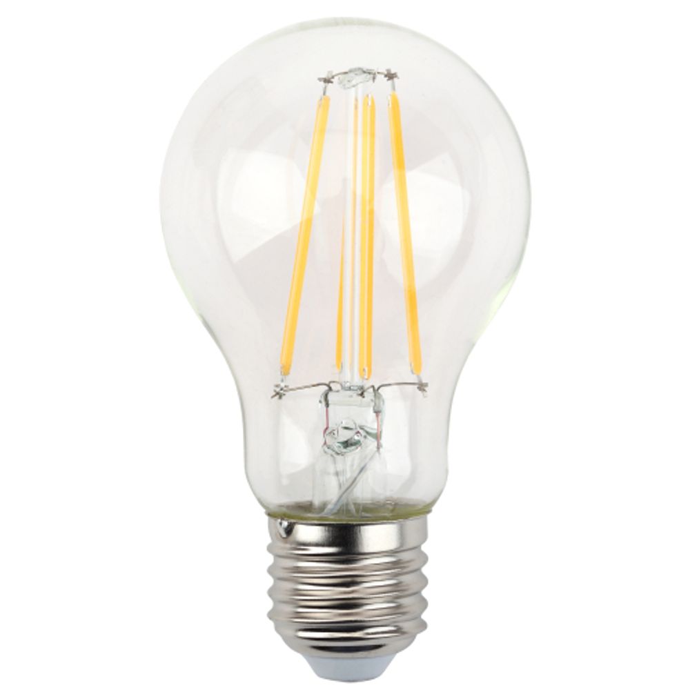 Лампа светодиодная ЭРА F-LED A60-15W-840-E27 15Вт филамент груша нейтральный белый свет E27 | Филаментные декоративные