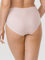 Высокие трусики-слипы с кружевом на поясе (Размер: 52) (Цвет: нежно-розовый)