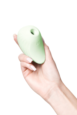 Вакуум-волновой бесконтактный стимулятор клитора Satisfyer Pearl Diver, силикон, мятный, 5 см