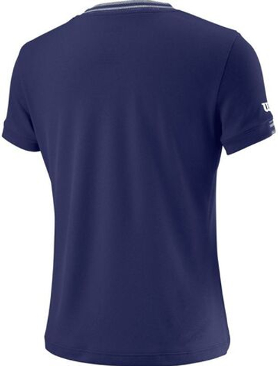 Футболка для девочки теннисная Wilson G Team V-Neck - blue depths