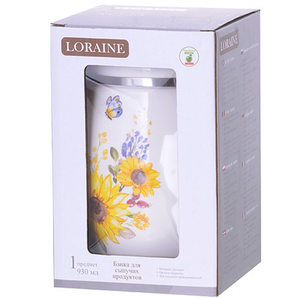 Банка для сыпучих Loraine 30303 930 мл