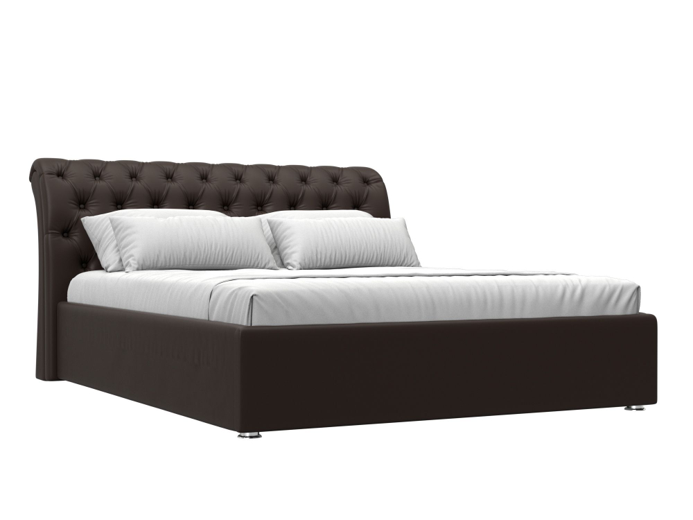 Кровать интерьерная Сицилия 160, Коричневый, Экокожа, 28485