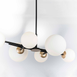 815460 Люстра CROCO 6х40W E14 ЧЕРНЫЙ МАТОВЫЙ/ЗОЛОТО