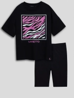 Летний костюм для девочки с велосипедками