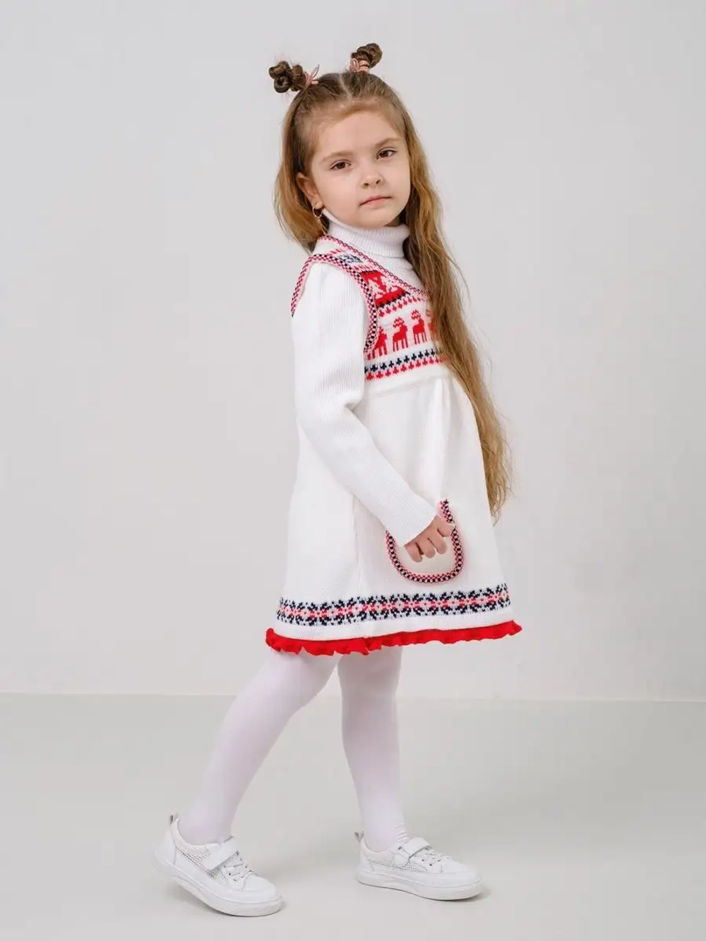 Сарафан вязаный для девочки