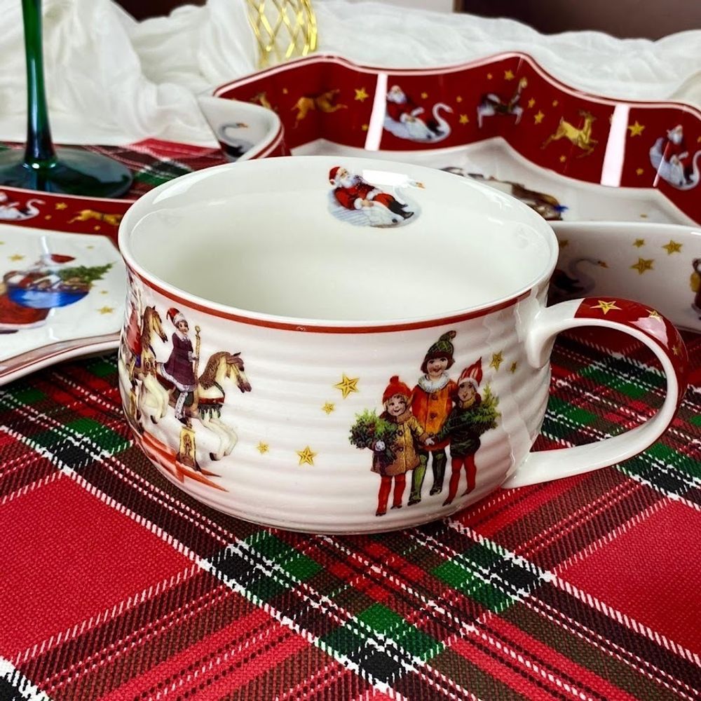 Lenardi 305-205 Бульонница 500мл НОВЫЙ ГОД в под.уп.(х24)Фарфор