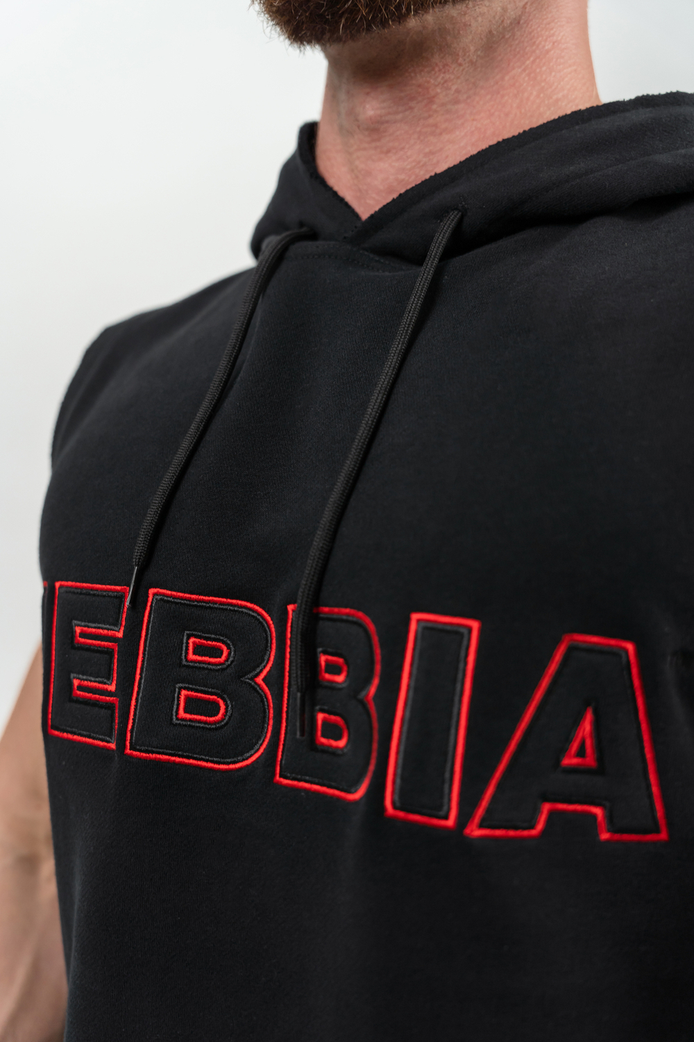 Толстовка без рукавов SLEEVELESS HOODIE SWEATSHIRT IRON BEAST 710 Черная