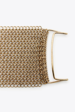 ZARA МЕТАЛЛИЧЕСКИЙ БРАСЛЕТ-СЕТКА, ЗОЛОТИСТЫЙ