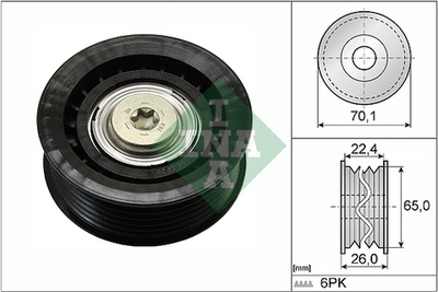 INA - 532047110-INA - Deflection/Guide Pulley, V-ribbed belt