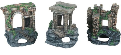 Грот "Развалины" 16x10x14 см, полирезин, в ассортименте, Flamingo