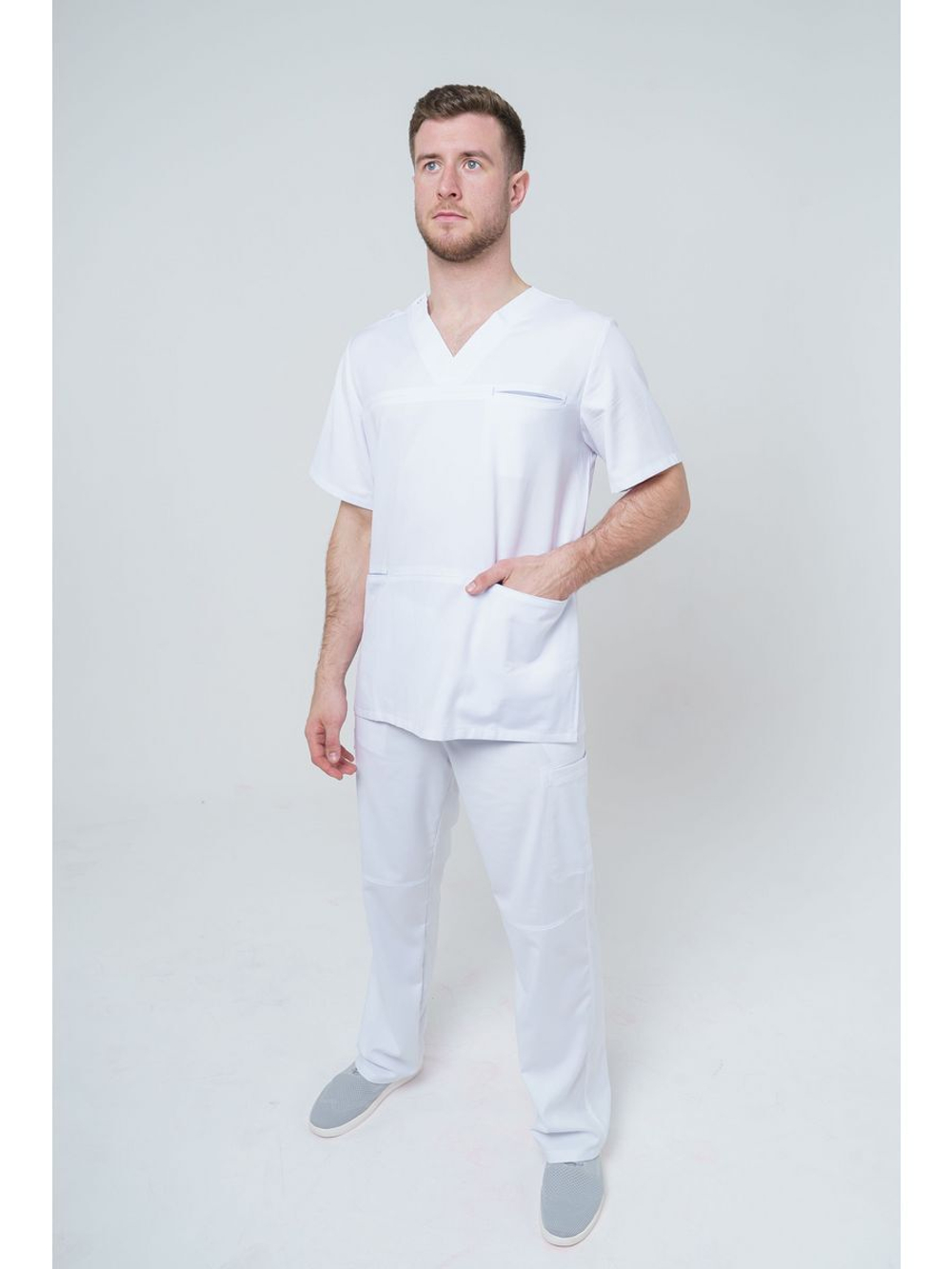 Брюки медицинские мужские спецодежда TZ610-WHT