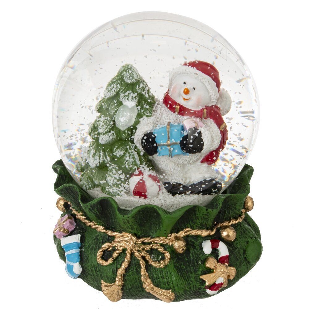 GAEM Фигурка декоративная "Снеговик" в стекл шаре, L6 W6 H8,5 см, 2в.