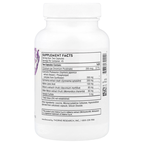 Thorne, Diabenil®, 90 капсул