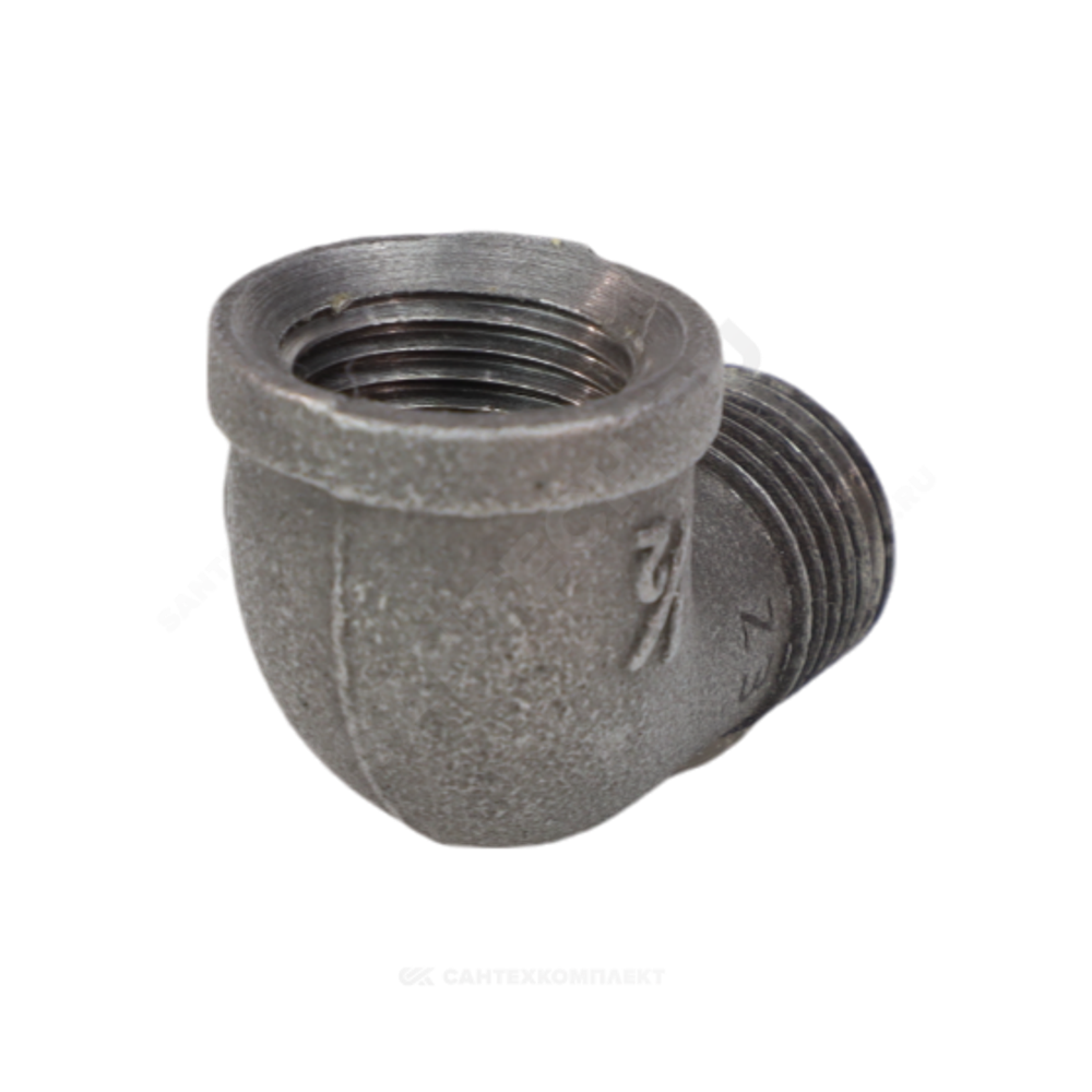 Угольник проходной чугун Ду 32 (1 1/4") ВР/НР Fittex PLUS