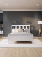 IKEA Кровать двуспальная IDANAS 160*200, белая, ИЛЕКСА (ИКЕА ИДАНАС)