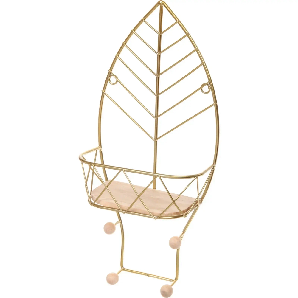 Ключница настенная металлическая «ЛОФТ ВОСТ», лантана, цвет золото, 19.5*10*41см (коробка)