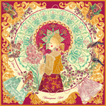 Платок «Красна девица. Красноярский край» 100% шелк