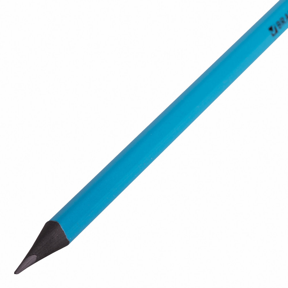 Набор карандашей чернографитных BRAUBERG "ULTRA COLOR" 12 шт., HB, с ластиком, пластиковые, 181710