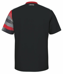 Мужская теннисная футболка Head Topspin T-Shirt - black/print vision