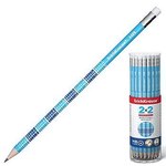 Карандаш ч/г с ластиком 2x2 HB круглый (Erich Krause)