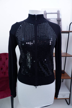 Кофта с пайетками, визуально 44 размер