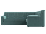 Диван угловой Карелия правый угол, Бирюзовый, Велюр, 113341