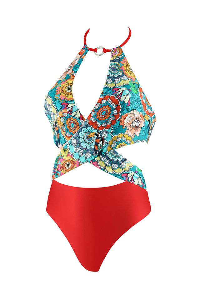 Слитный купальник-трикини из коллекции Garden of Delights